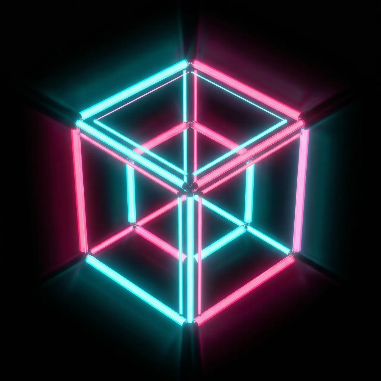 炸金花小游戏 霓虹线框娱乐城标志